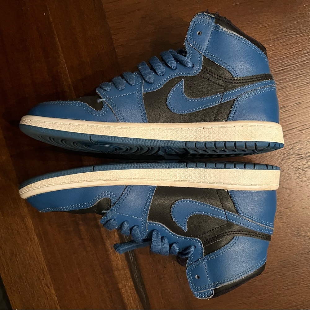 Jordan 1 Retro High OG Kids Size 3Y Dark Marina Blue Sneakers Shoes AQ2664-404